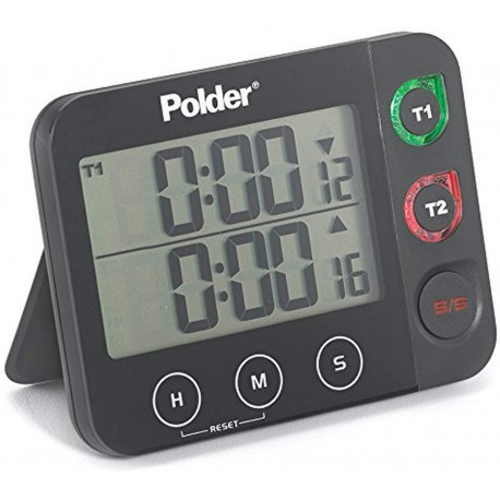 Temporizador de cocina digital dual con imán y soporte MARCA POLDER LA