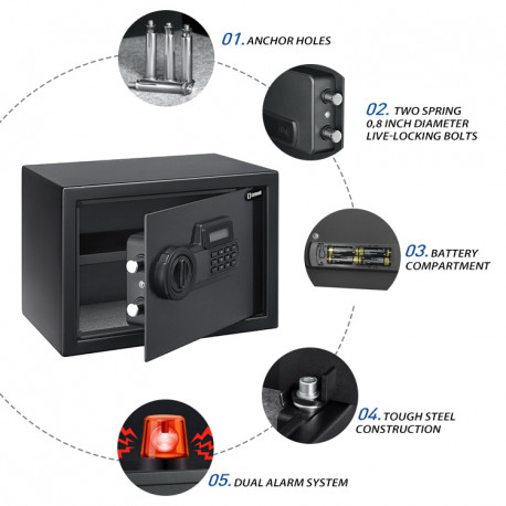 Caja fuerte de seguridad MARCA SAFEWELL BY ABM