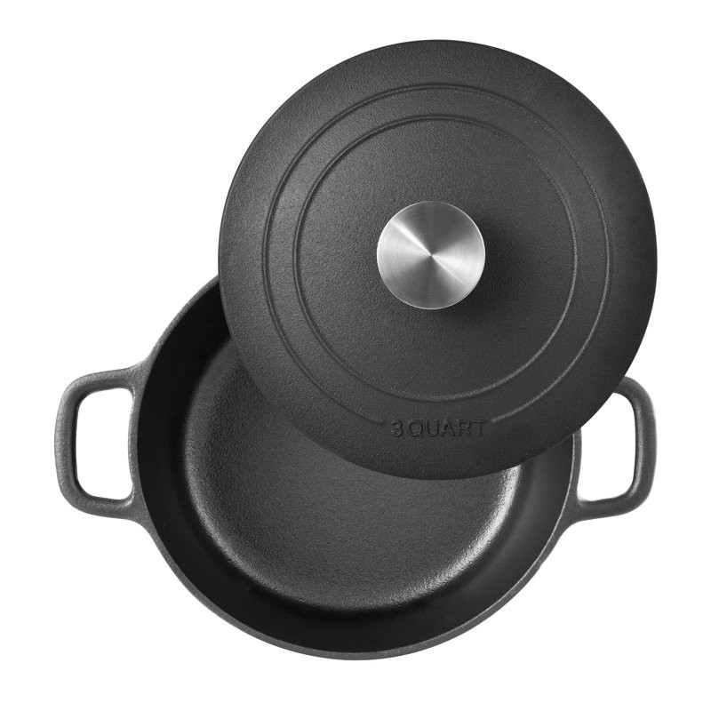 Westmark Olla de hierro fundido Tapas + Friends – olla pequeña de hierro  fundido con tapa, apta para todo tipo de cocinas, incluidas inducción y