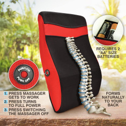 Almohada vibratoria de masaje de espalda, masajeador de terapia MARCA INVIG RATE