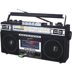 Radio de 4 Bandas Y Cassette, MP3 Y Bluetooth MARCA SUPERSONIC