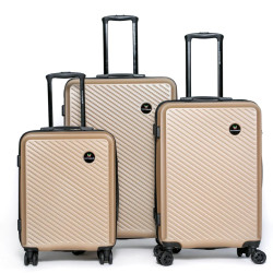 Set de 3 maletas color dorado MARCA VITTORIO