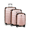 Set de 3 maletas color rosa oro MARCA VITTORIO