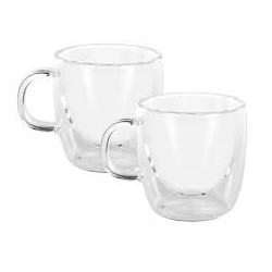 Set de 2 vasos para café de doble pared de 12 Onz de café térmicas MARCA BENE CASA