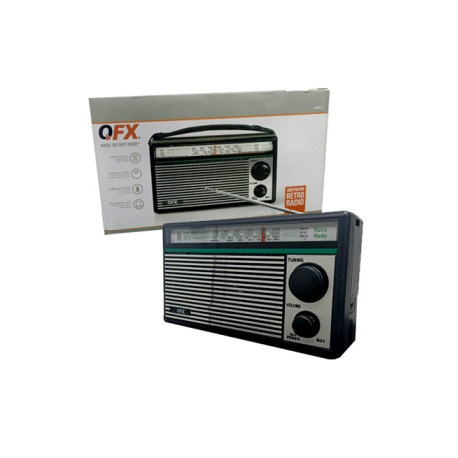 Radio retro FM electrico o con baterias MARCA QFX