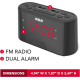 Reloj despertador con alarma dual MARCA RCA