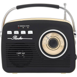 Radio Retro AM/FM recargable MARCA SUPERSONIC