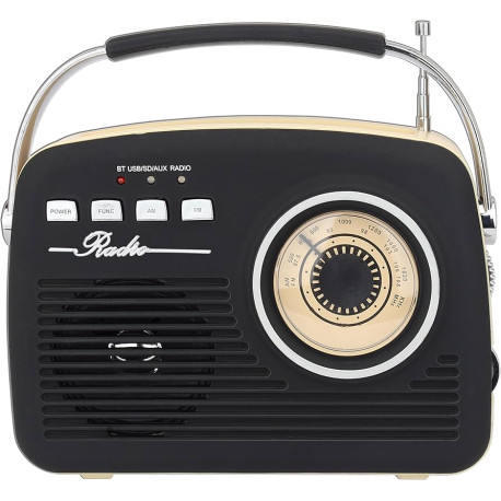 Radio Retro AM/FM recargable MARCA SUPERSONIC