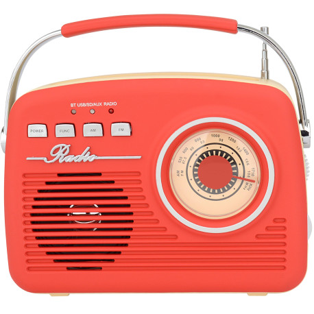 Radio Retro AM/FM recargable MARCA SUPERSONIC