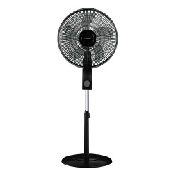 Ventilador de pedestal de 16" Negro MARCA PREMIERE BY ABM