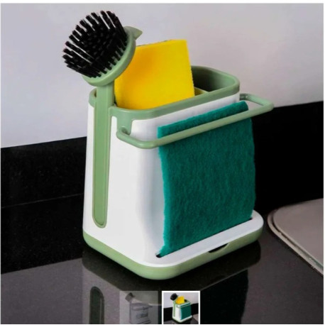 Organizador Plástico De Limpieza con cepillo MARCA PANTRYMATE