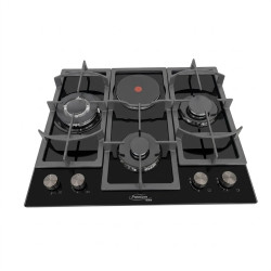 Estufa empotrable de gas 4 hornillas combinada 3 a gas y 1 electrica MARCA PREMIERE BY ABM