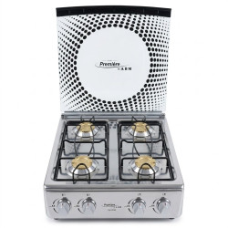Estufa de Acero inoxidable de mesa de 4 hornillas MARCA PREMIERE BY ABM