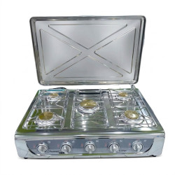 Estufa de mesa de 5 hornillas de acero de inoxidable MARCA PREMIERE BY ABM