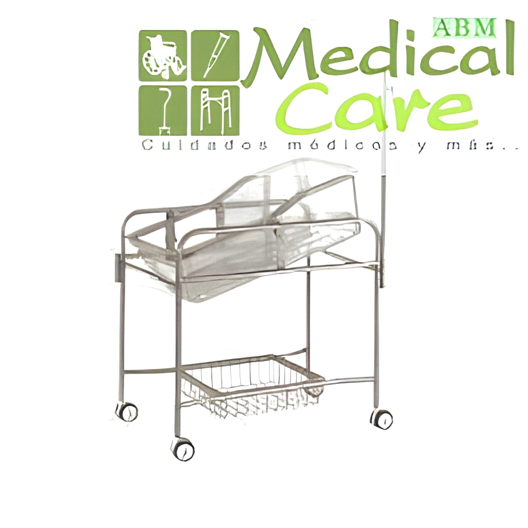 Trolley tipo cuna hospitalaria para recien nacido