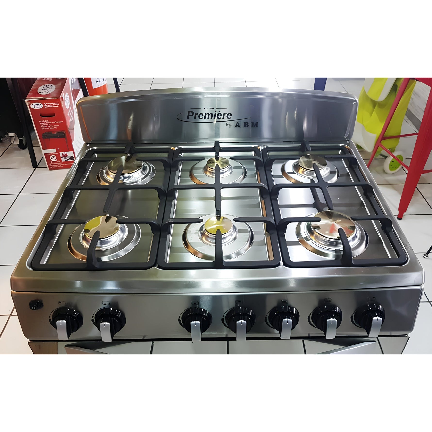Estufa a gas de 30" de lujo 6 Hornillas