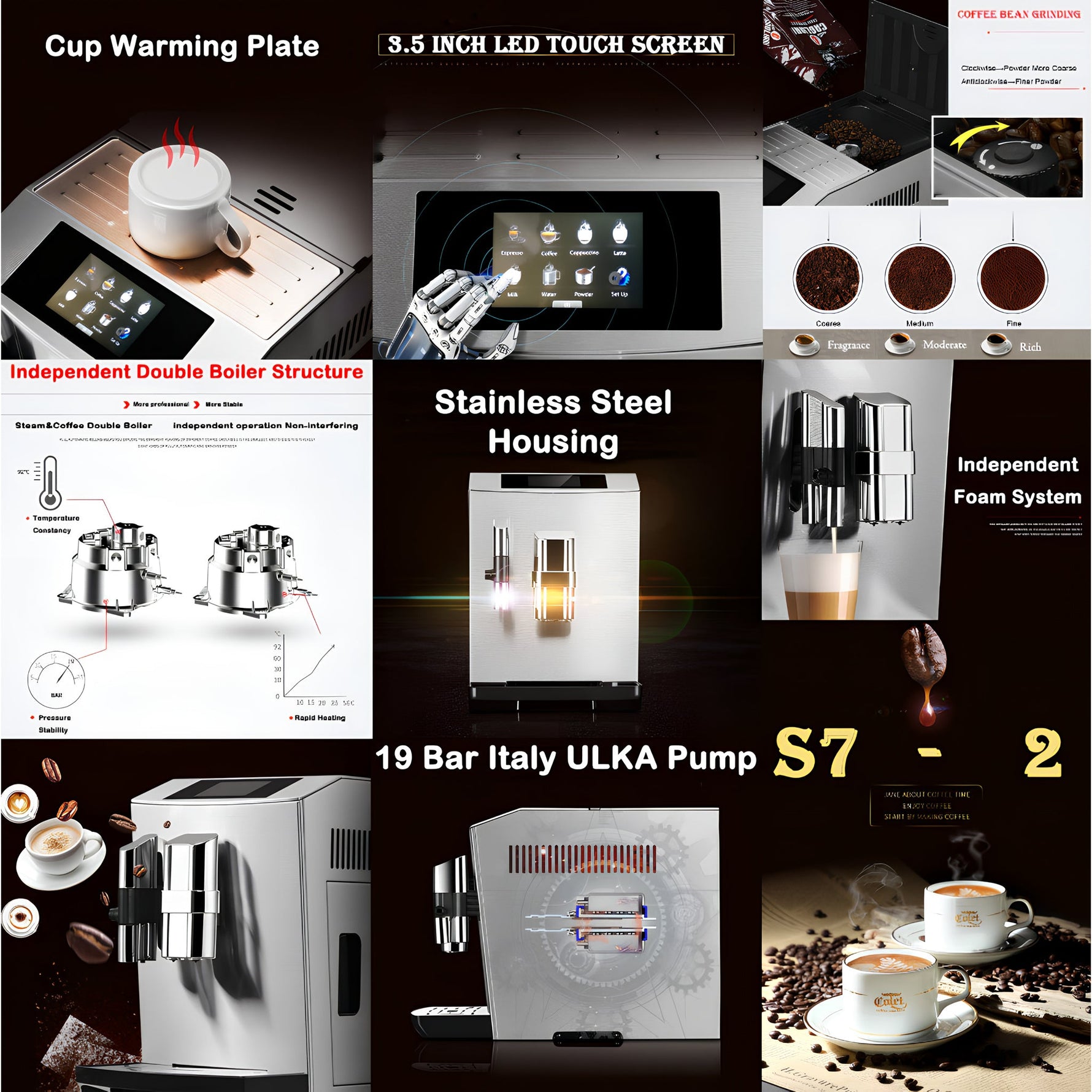 Máquina de café y cappuccino comercial profesional