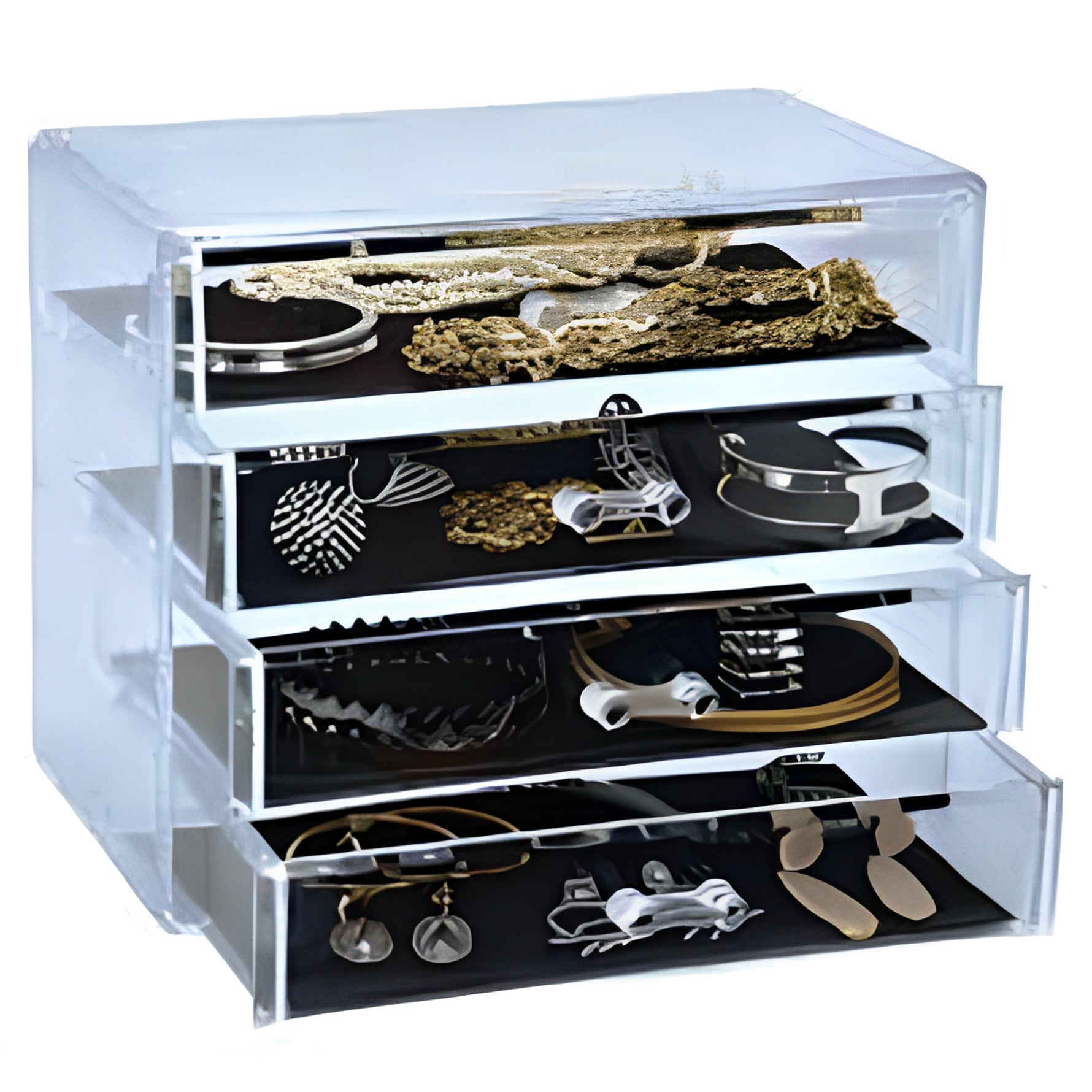 Joyero / organizador multiusos de 4 gavetas ELLE