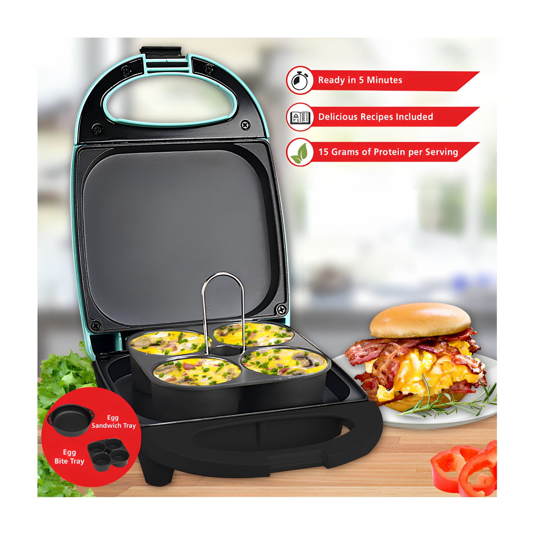 Maquina para hacer huevos con accesorios