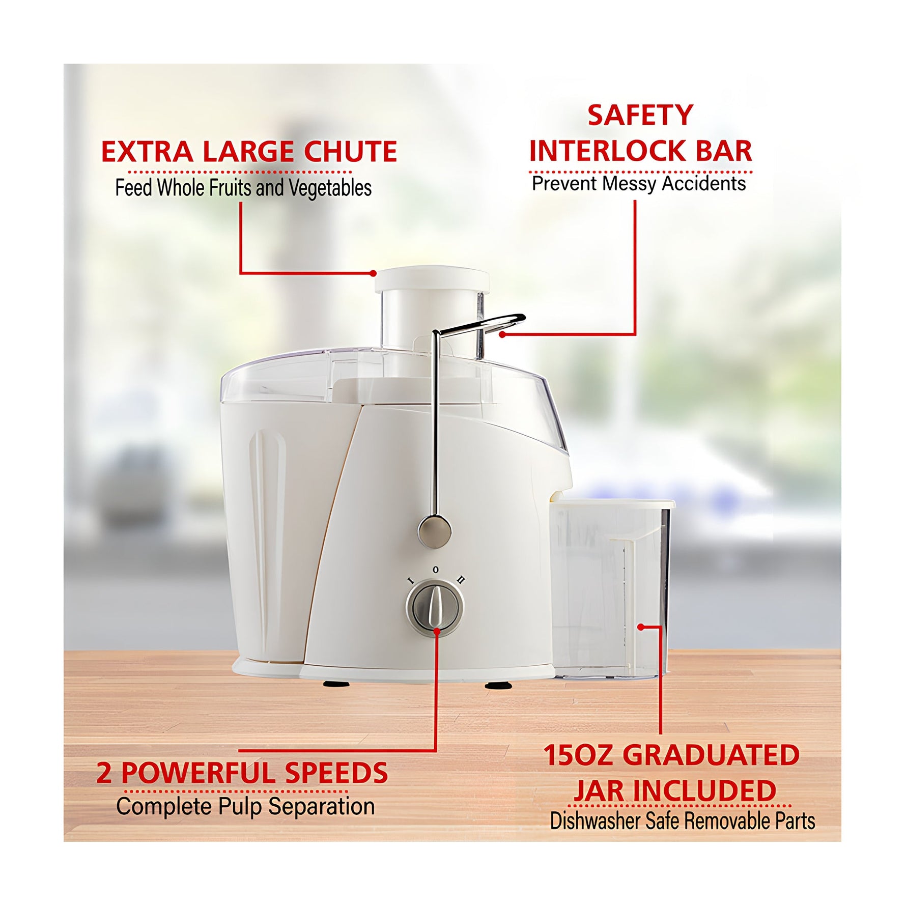 Extractor de jugos de 2 velocidades