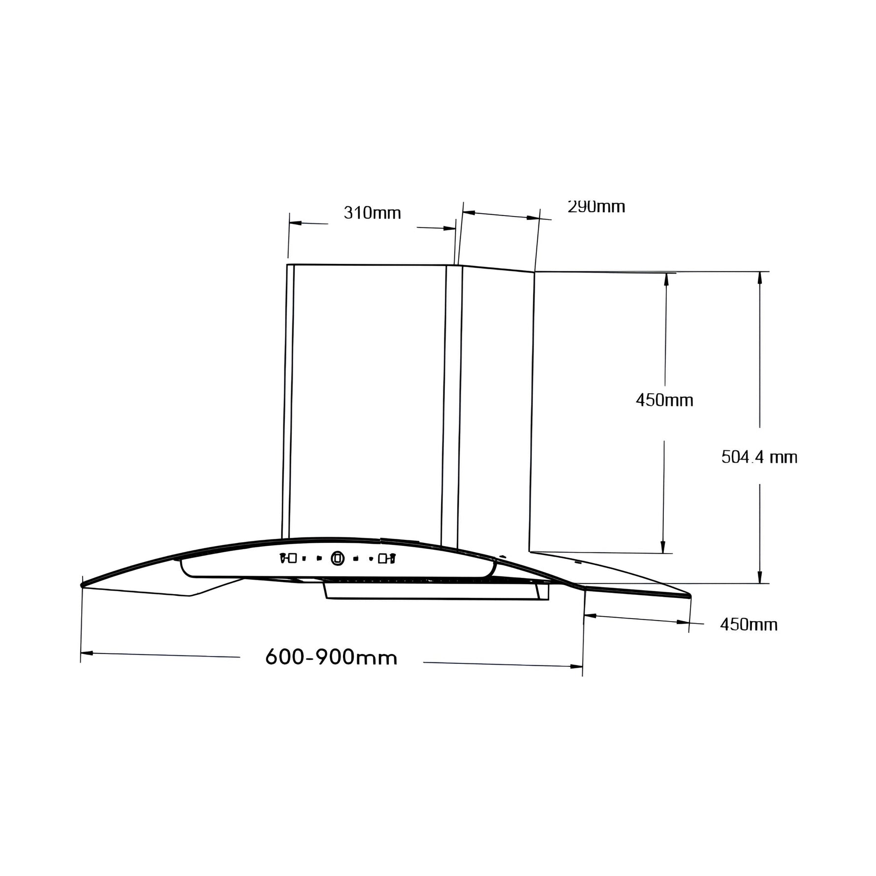 Extractor de Olores Tipo Campana de 60cm