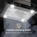 Extractor de Olores para Isla tipo campana de vidrio curvo
