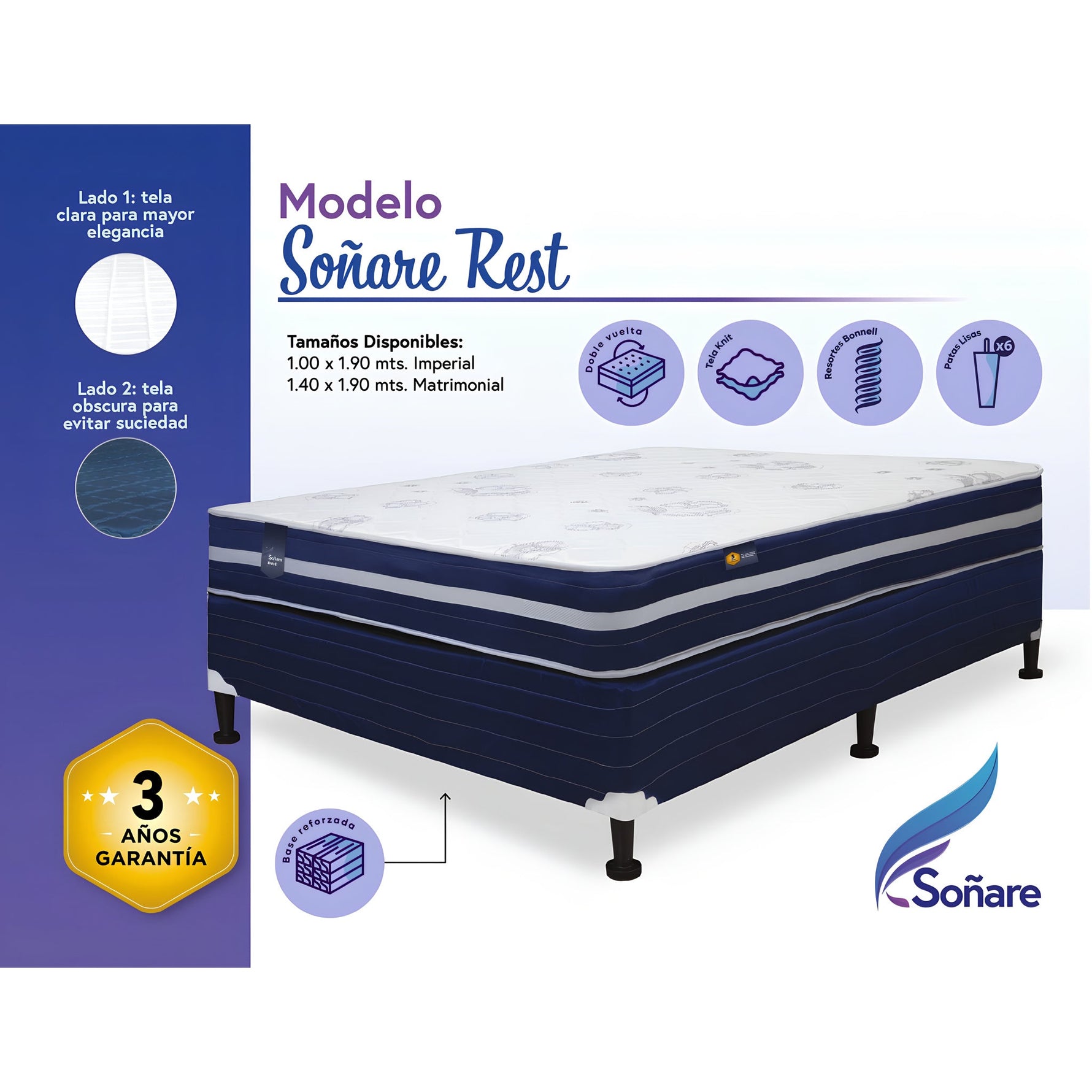 Cama matrimonial básica