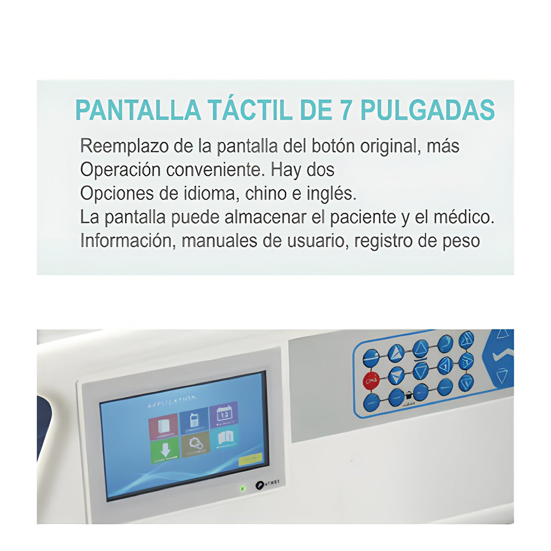 Cama hospitalaria eléctrica para cuidados intensivos 8 movimientos