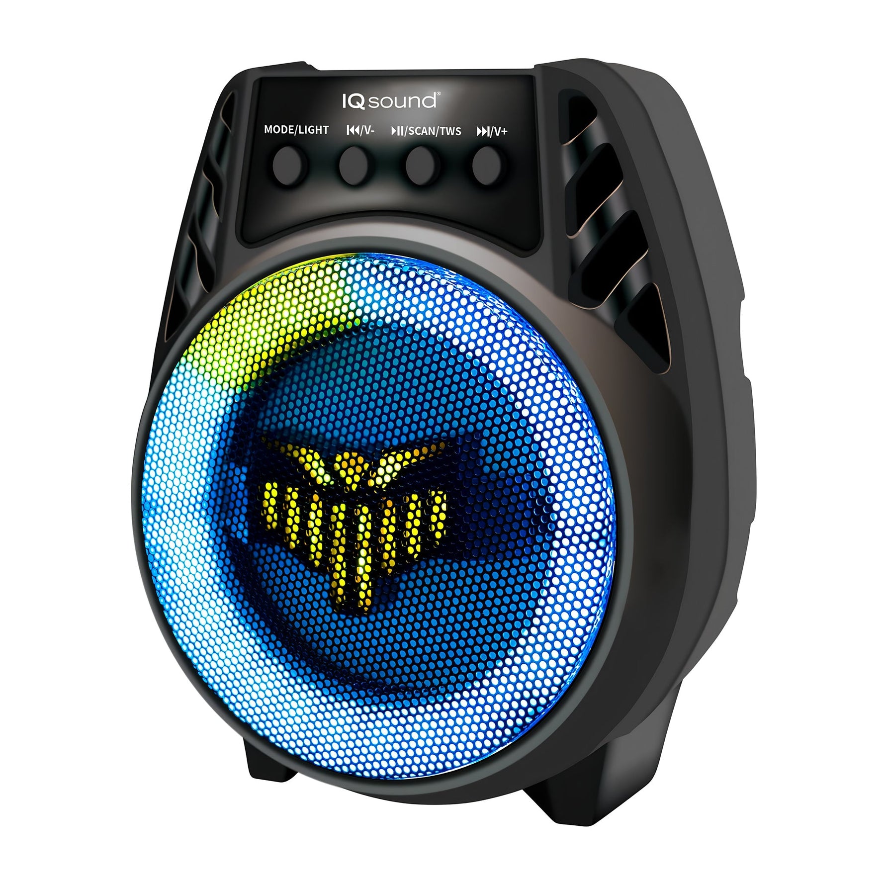 Bocina recargable con tecnología TWS y luces LED