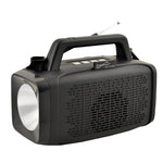 Radio multifuncional con Bluetooth y energía solar
