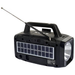 Radio multifuncional con Bluetooth y energía solar
