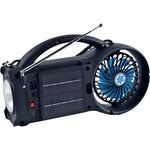 Radio ventilador con Bluetooth y energía solar