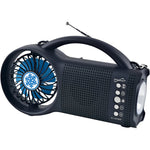Radio ventilador con Bluetooth y energía solar
