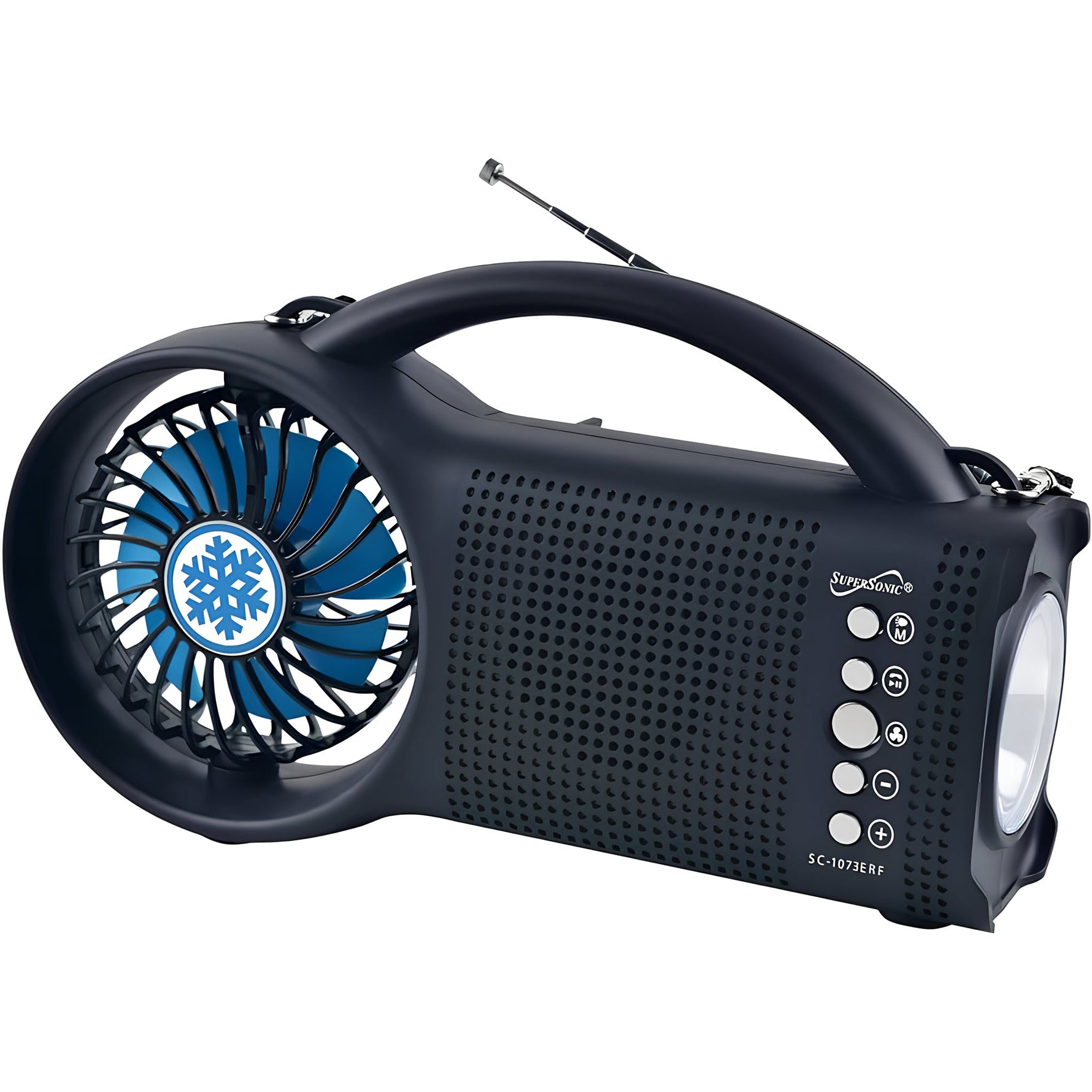 Radio ventilador con Bluetooth y energía solar