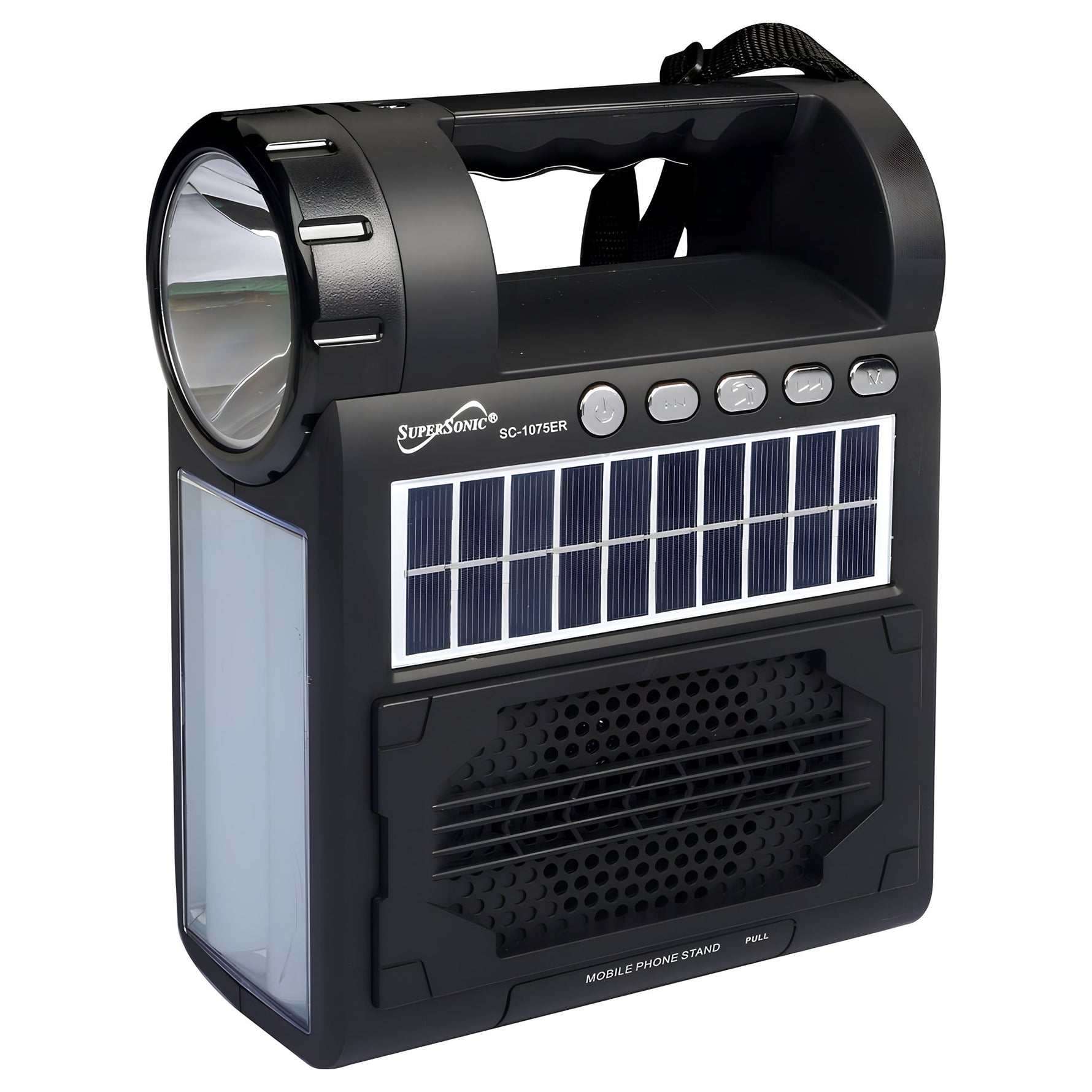 Radio linterna con Bluetooth y panel solar