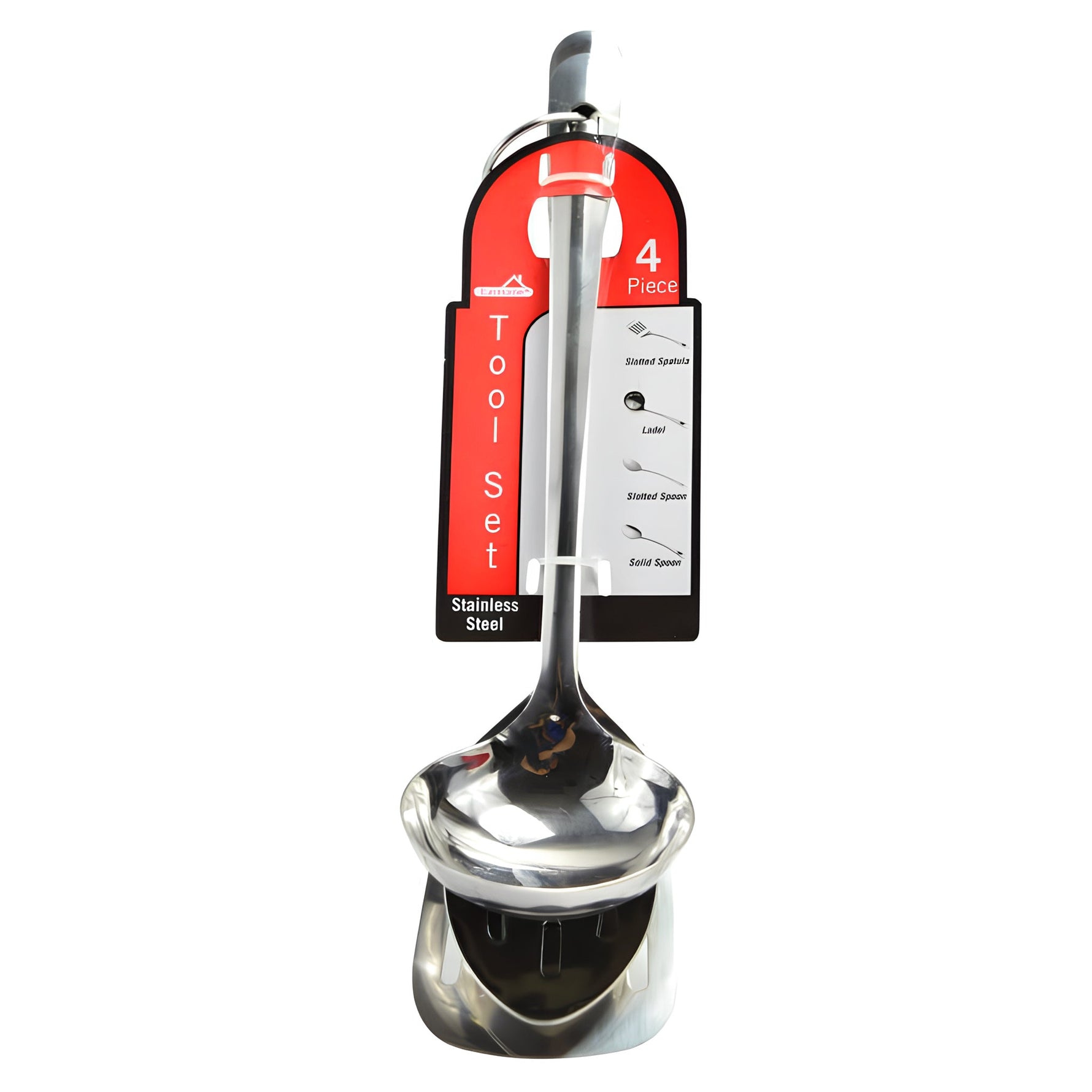 Set de 4 utensilios de acero inoxidable