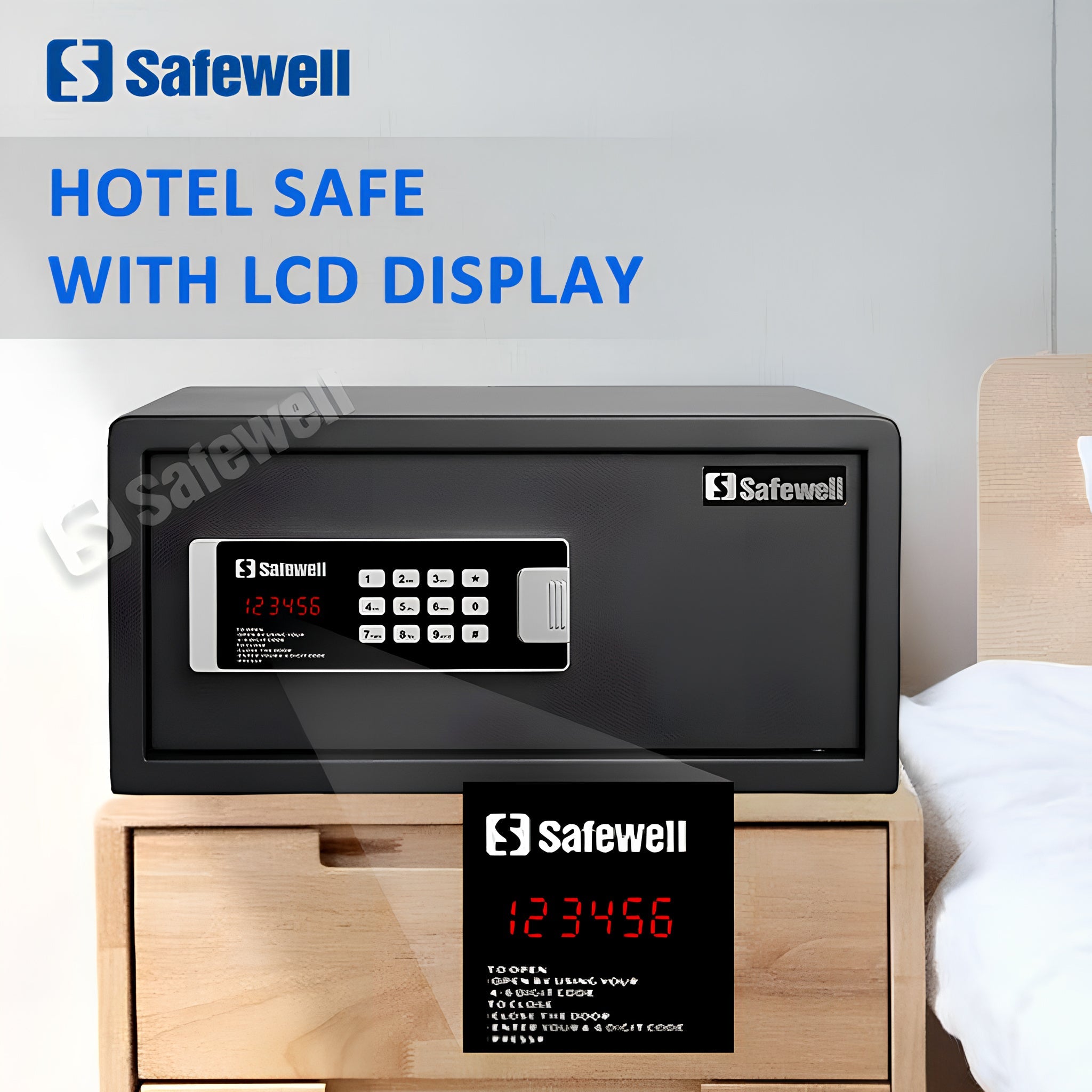 Caja fuerte digital para hotel y uso residencial