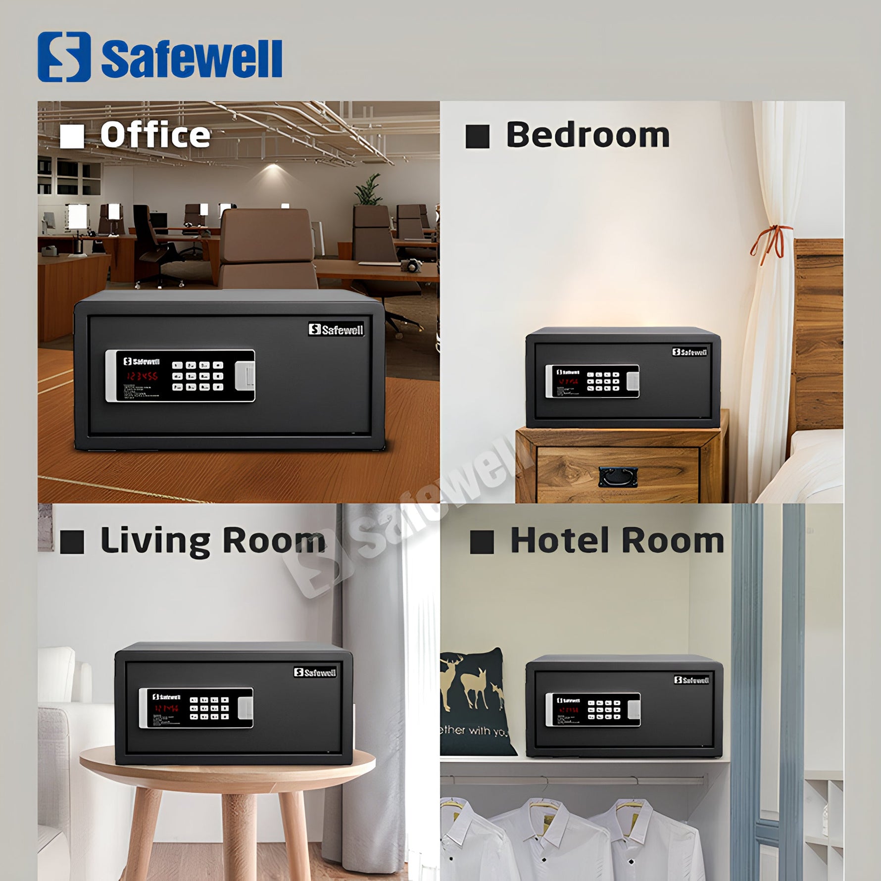 Caja fuerte digital para hotel y uso residencial