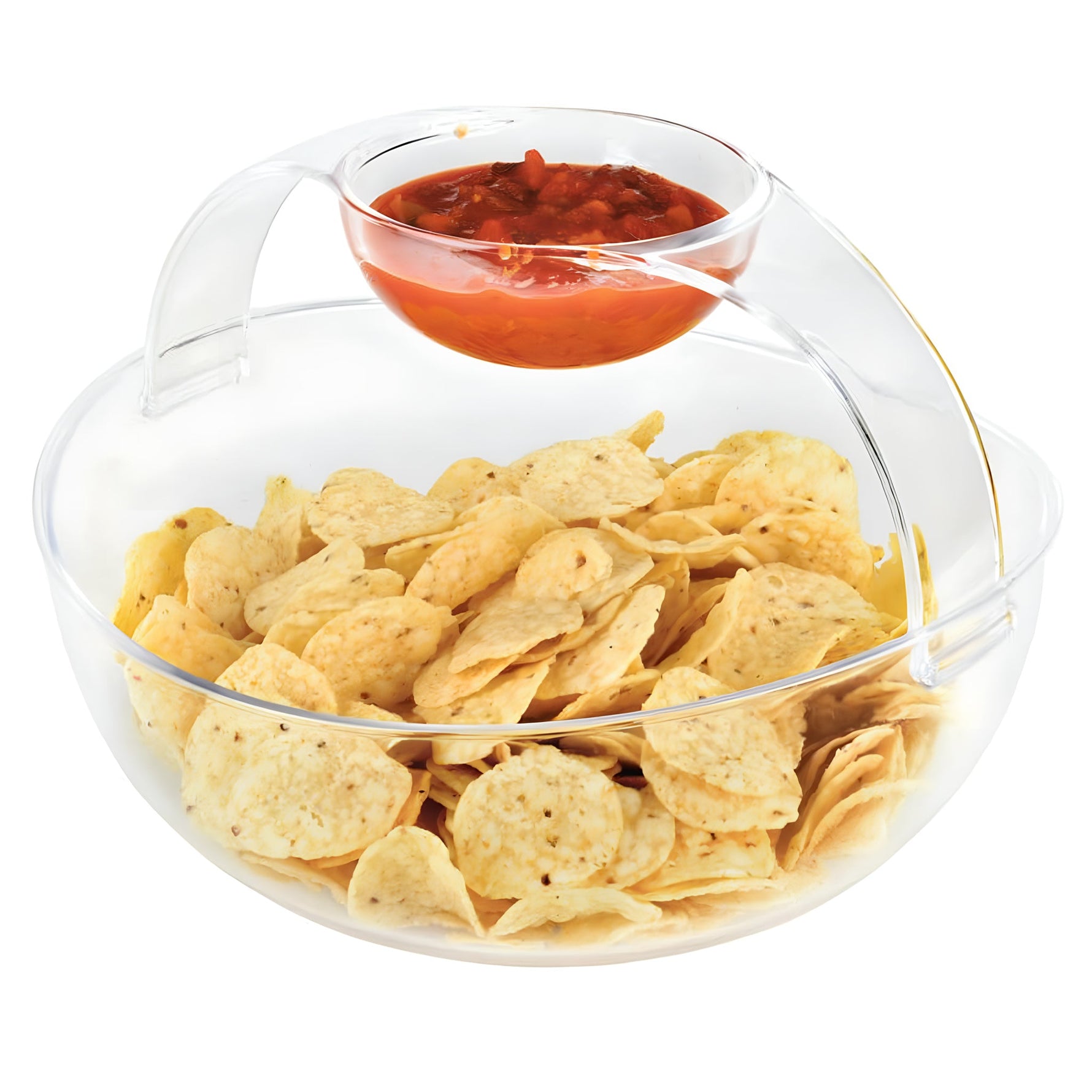Recipiente Multiusos de Acrílico para Aperitivos (Taza de Inmersión y Asa Integrada)