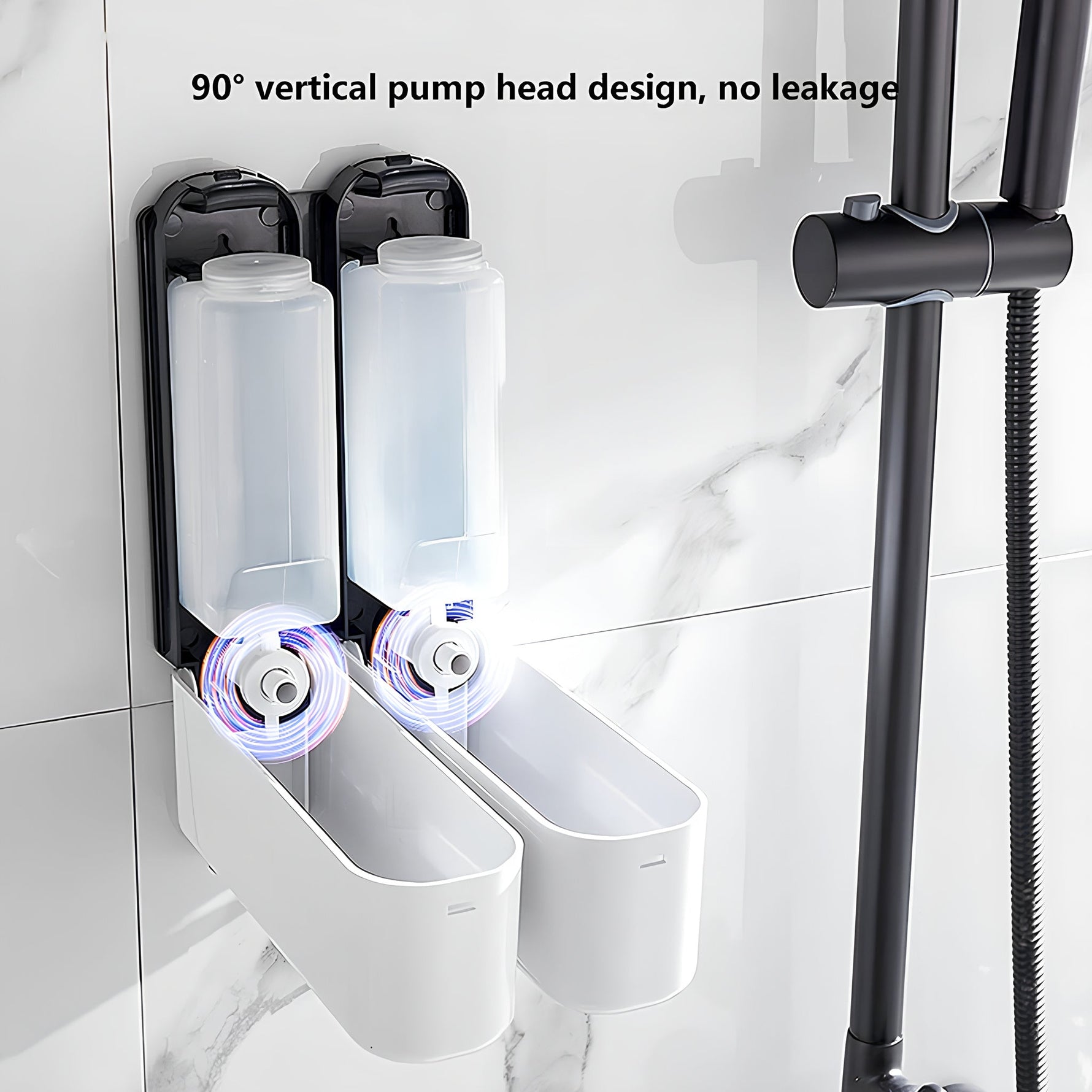 Dispensador Doble de Jabón Empotrable (Baño o Cocina)