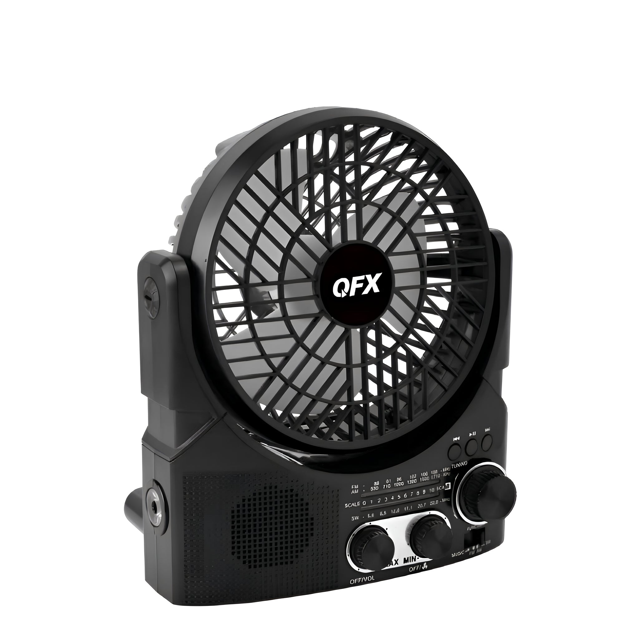 Radio Ventilador 4 en 1 Solar Recargable (6 Pulgadas)