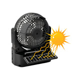 Radio Ventilador 4 en 1 Solar Recargable (6 Pulgadas)