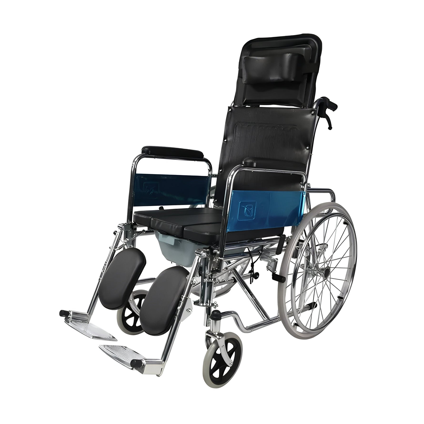 Silla de Ruedas Reclinable Multifuncional con Baño Integrado