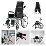 Silla de Ruedas Reclinable Multifuncional con Baño Integrado
