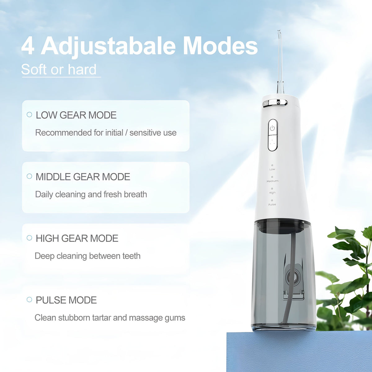 Irrigador Dental Portátil Inalámbrico (300ml)