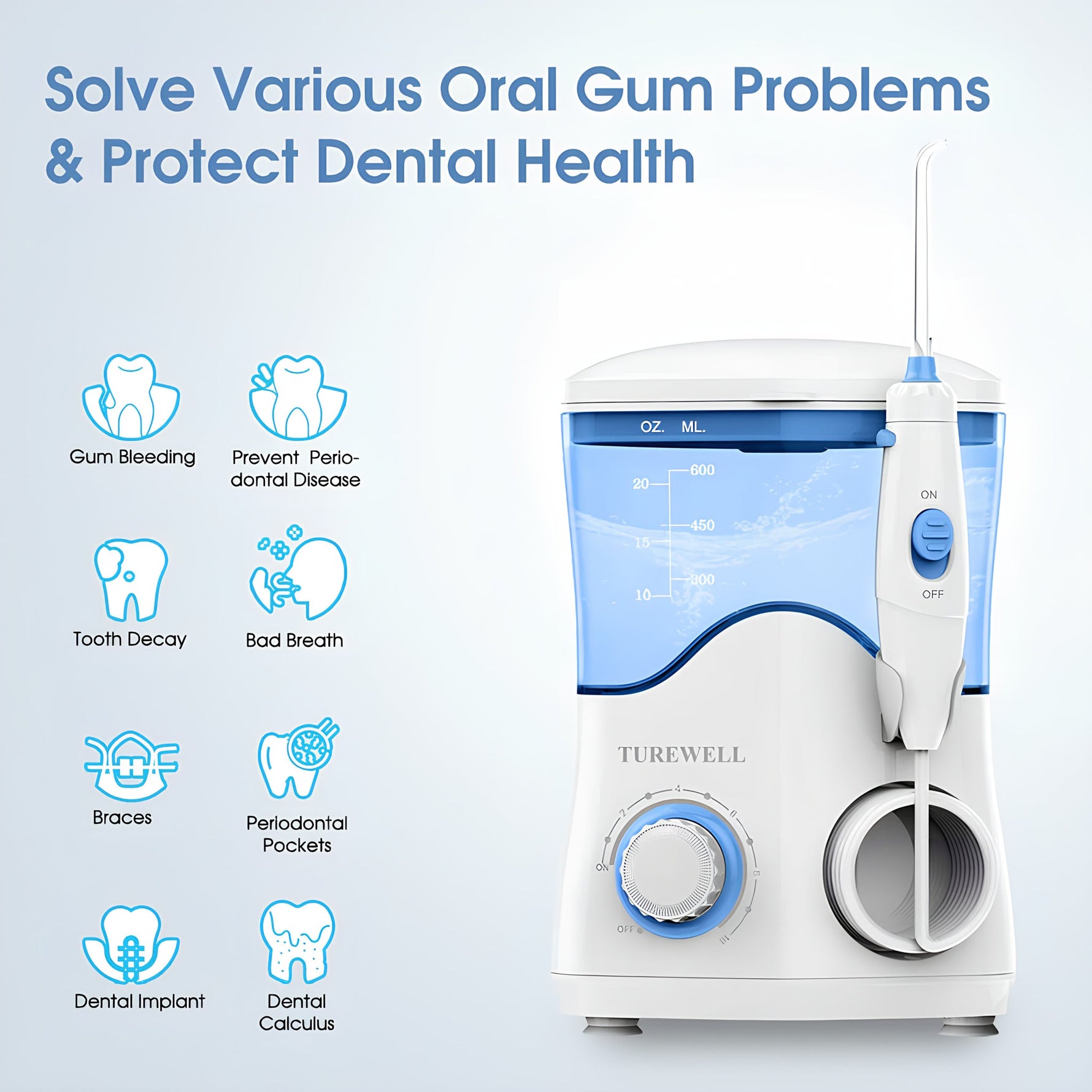 Irrigador Dental Familiar de Escritorio (600ml)