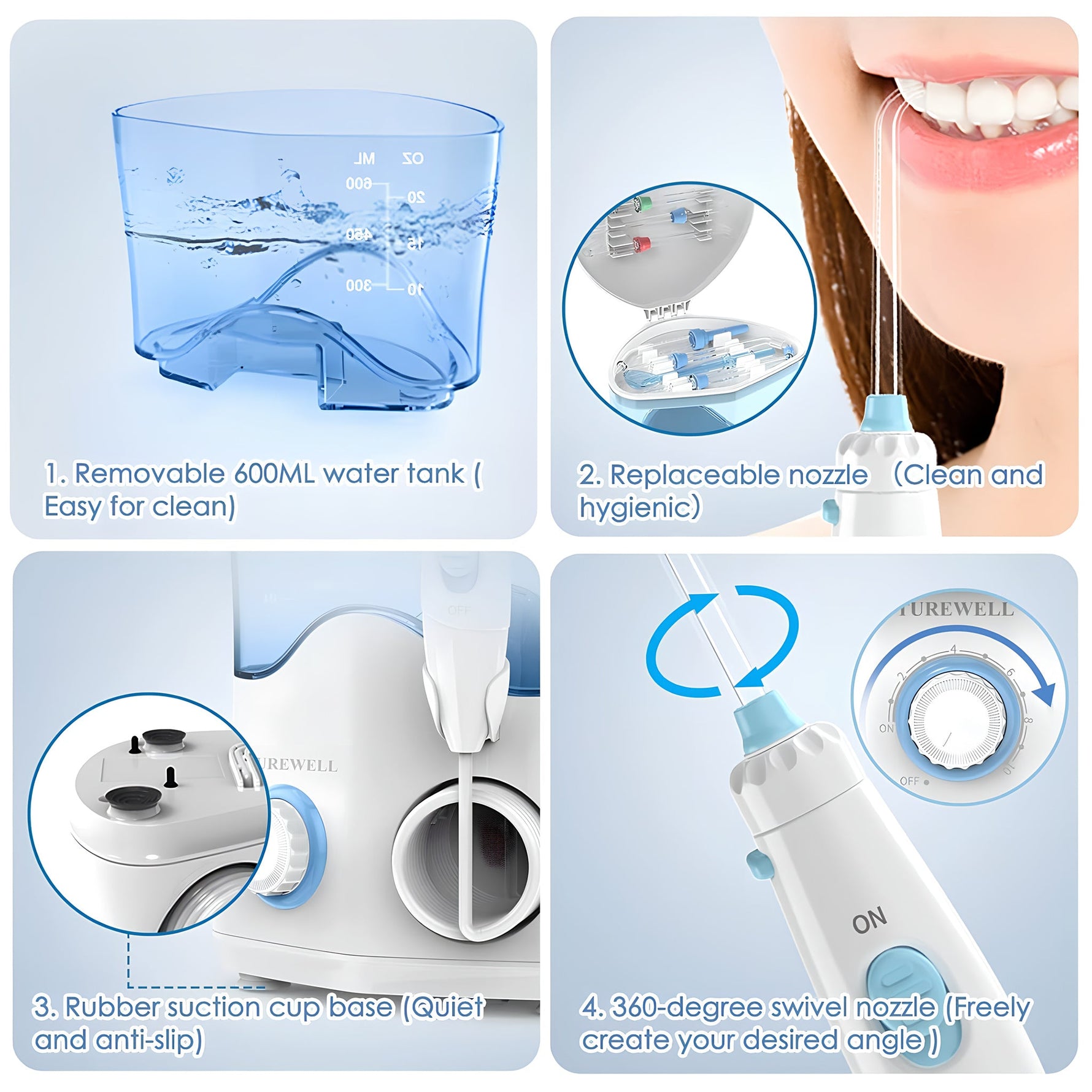 Irrigador Dental Familiar de Escritorio (600ml)