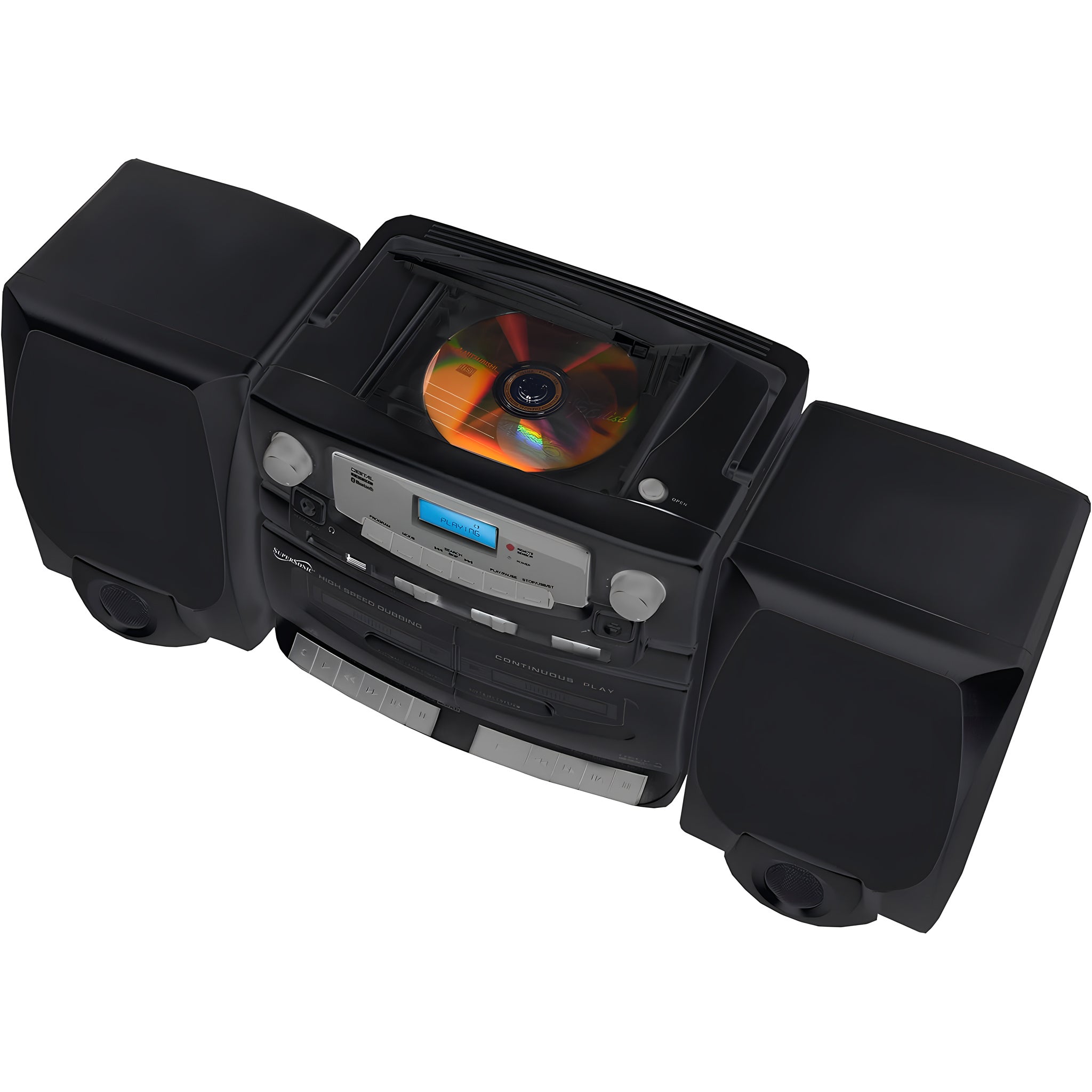 Minicomponente Estéreo Vintage (CD, Cassette, USB, Bluetooth)