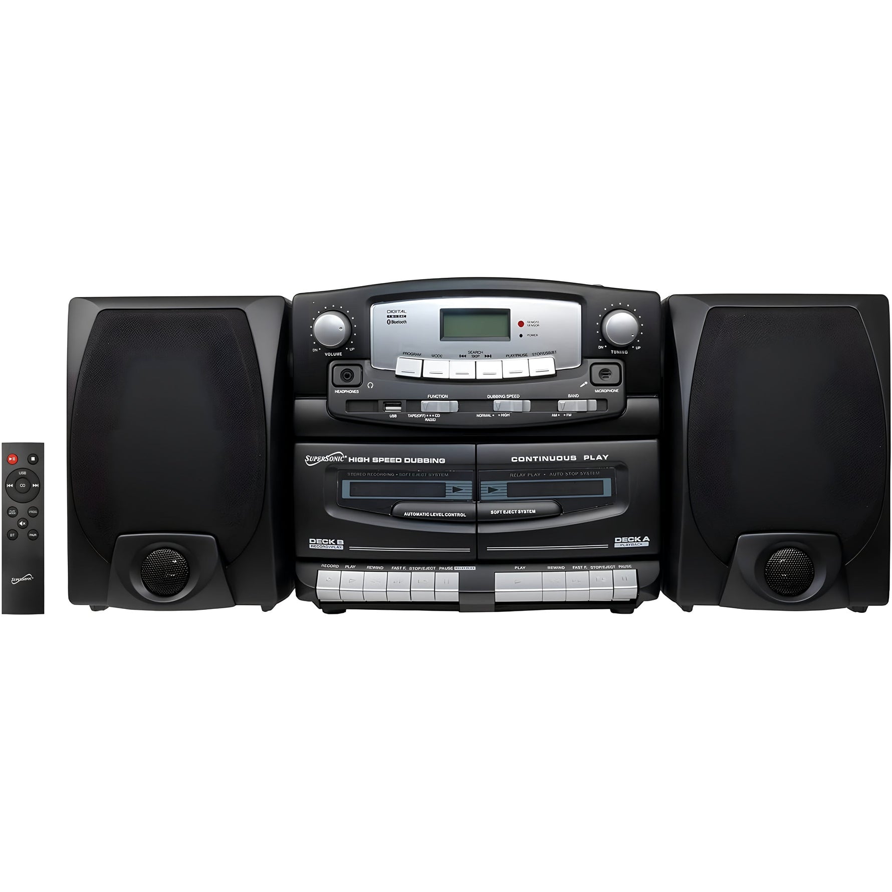 Minicomponente Estéreo Vintage (CD, Cassette, USB, Bluetooth)