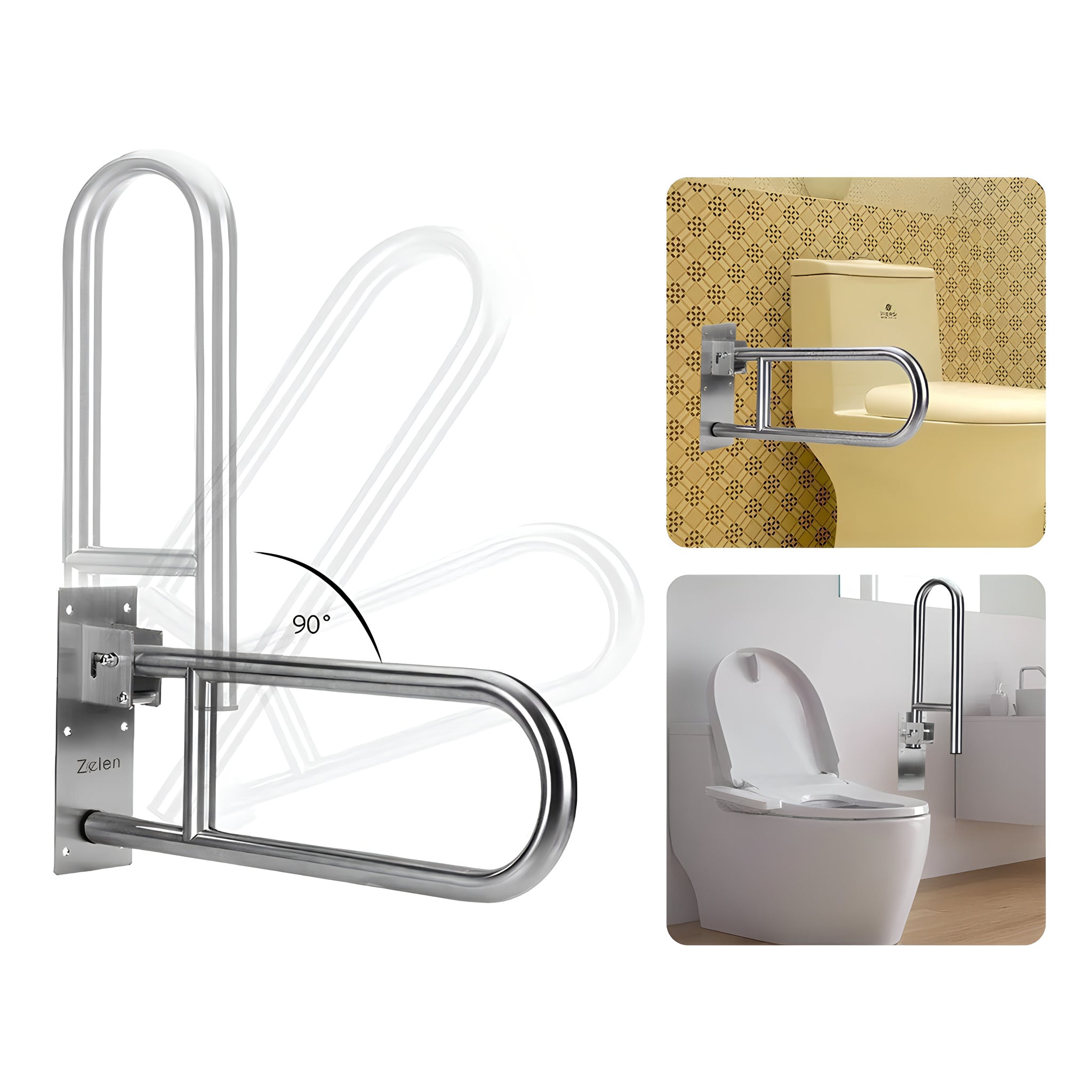 Barra de Apoyo Abatible Acero Inoxidable para Baño
